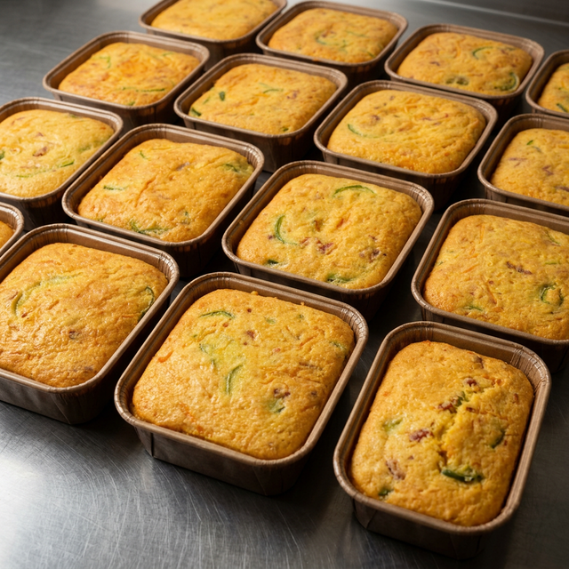 JALAPENOS BACON CHEESE CORN BREAD.
