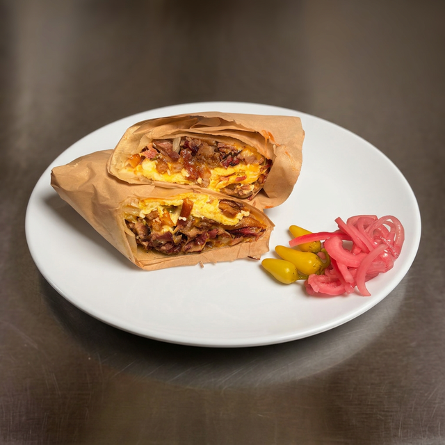 BBQ BREAKFAST BURRITO.